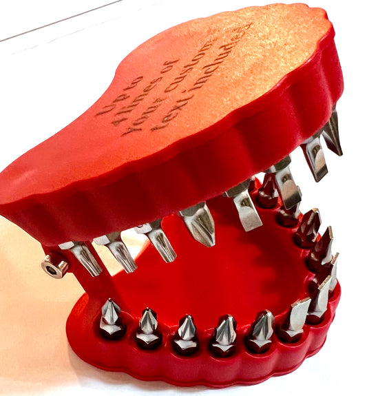 Personalized Denture Drill Bit Holder, Screwdriver Orgnaizer